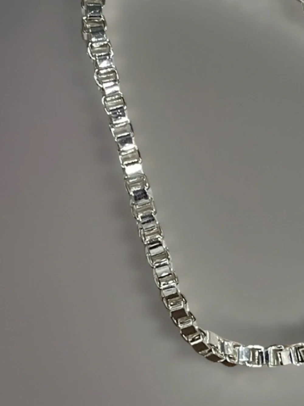 Venetian Sq Box Design Sterling 925 Bracelet ~New~